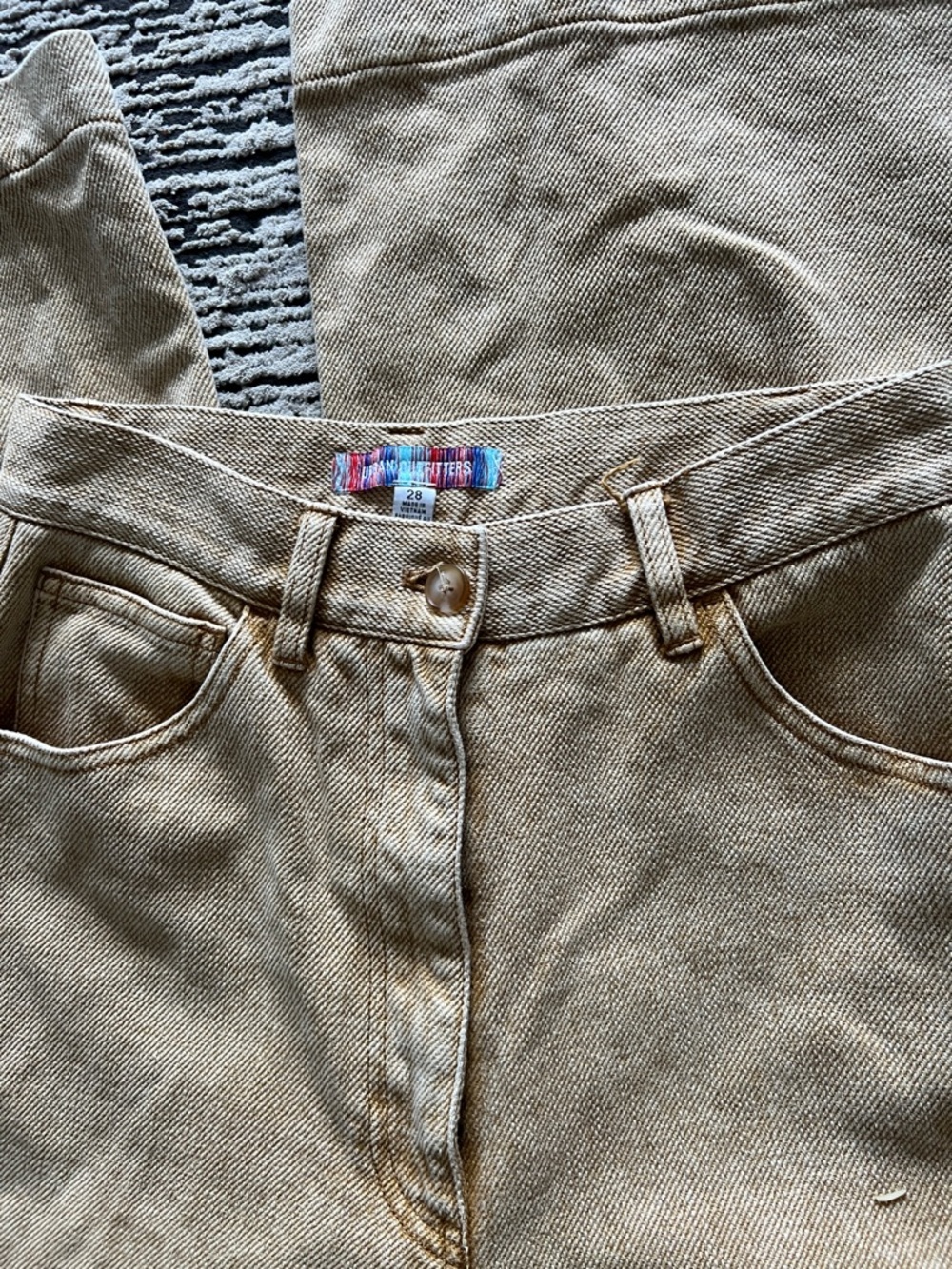 Urban Outfitters Tan High-Rise Jeans